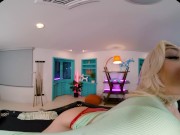 Seductive blonde with big boobs gives you a steamy show in VR 6/16