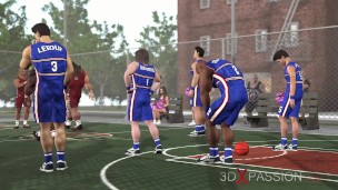 Basketball players fuck hard a sexy cheerleader girl on the street