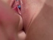 Hot wife fucks herself with double dildo  6/16