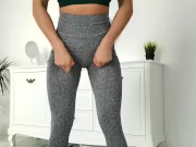 Bubble Butt hot perfect ass in Leggings Yoga Pants / Fitness model big Boobs 9/16