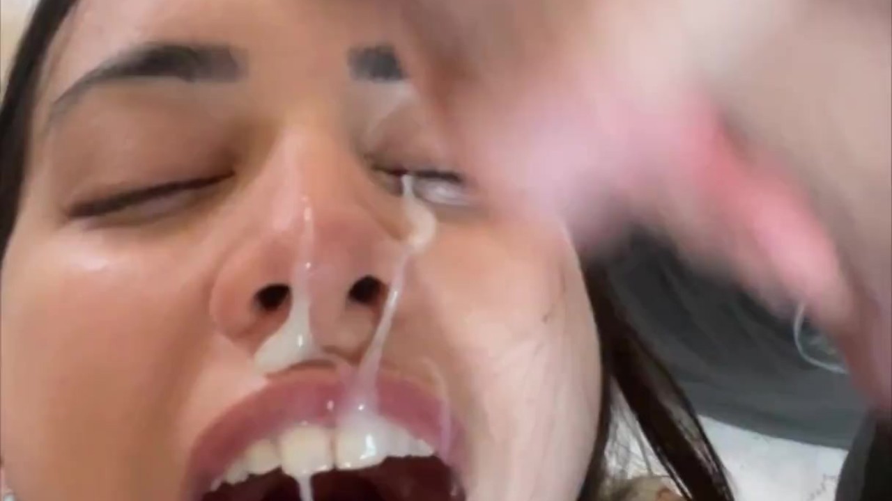 He Cum on my Face! I love it - Risky Amateur Sex
