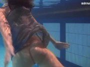 Watch how beautiful they are naked in the swimming pool 7/16