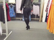 Follow my butt in my super tight shiny leggings 10/16