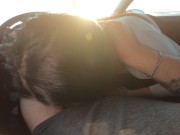 Quick blowjob with swallow in the car near the road 14/16