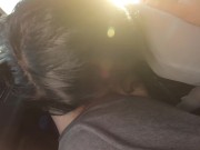 Quick blowjob with swallow in the car near the road 9/16