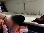 Cheating teen slut gives sloppy head and gets CREAMPIED at WORK 9/16