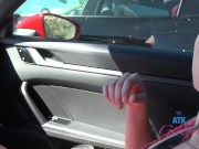Vacay fun with horny amateur Kourtney Rae who sucks cock in car GFE POV 3/16