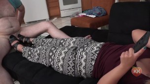 I'll give you a footjob, just leave me alone while on the phone