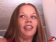 ZVIDZ - Petite Brunette Rebecca Riley Sucks BBC Before Sex 1/16