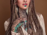 My fan art - More clips on my Tiktok: Anuskatzz / SFW tattoo ink paint painting inked tattoos model 12/16