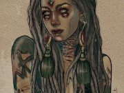 My fan art - More clips on my Tiktok: Anuskatzz / SFW tattoo ink paint painting inked tattoos model 14/16