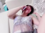 （個人撮影）NTR絶倫ちん〇男と浮気中、彼氏から電話が…。背徳感MAX寝取られ検証SEX。（おさんぽ牛乳）♡Japanese Amateur Sex♡일본 아마추어 섹스 오일 마사지♡ 15/16