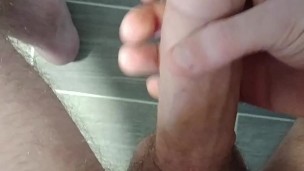 Uncut British Wanking While On The Toilet