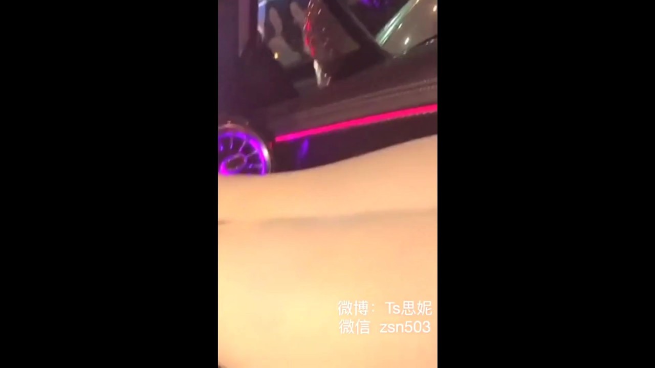 Asian Ladyboy very cute masturbating her cock at the car and ...