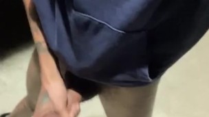 Skinny Black Boy Beating His Dick Outside