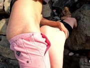 I fuck a slutty fitness instructor at the beach and cover her big ass in cum - Honey Tequila 15/16