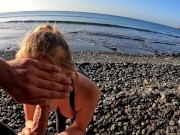 I fuck a slutty fitness instructor at the beach and cover her big ass in cum - Honey Tequila 4/16