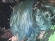 Goth gf takes dick down her throat 12/16