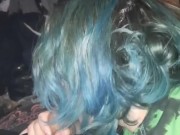 Goth gf takes dick down her throat 16/16