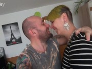 She drinks 11 loads of collected cum from a glass 1/16