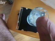 She drinks 11 loads of collected cum from a glass 11/16
