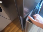 She drinks 11 loads of collected cum from a glass 13/16