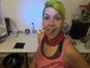 She drinks 11 loads of collected cum from a glass 14/16