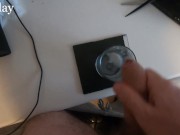 She drinks 11 loads of collected cum from a glass 4/16