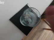 She drinks 11 loads of collected cum from a glass 6/16