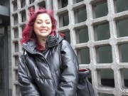 GERMAN REDHEAD COLLEGE TEEN - Tattoo Model Ria Red - Pickup and Raw Casting Fuck - GERMAN SCOUT ´ 4/16