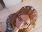 sexy cutie cleans and gets pleasure and fuck 8/16