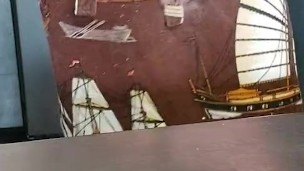 Friend recording from another angle ice on the balls in the kitchen 