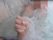 Flashing my dick in front of a girl in public pool and helps me masturbate with cumshot - MissCremy 16/16