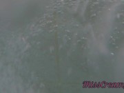 Flashing my dick in front of a girl in public pool and helps me masturbate with cumshot - MissCremy 9/16
