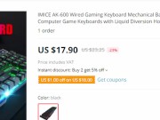 17$ Aliexpress Mechanical Feel Keyboard! 6/16