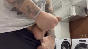 - A laundromat near his home:)
