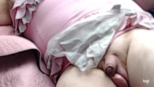 Close UP POV I jack off until I  Pink bunny onesie, long video