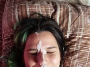 Fucked Step Sister In Mouth, Takes Cum On Face 16/16