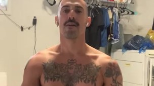 Cum in the garage