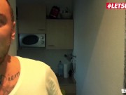 BUMSBUS - Brunette Slut Milks Cock With Her Mouth And Pussy Outdoor - LETSDOEIT 1/16