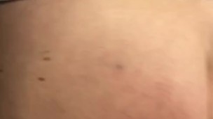 Stretching out my pussy with a thick dildo 