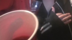 College cock sucking teen goes down on dick