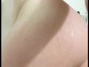 showertime masturbation and squirts, dildo and vibrator play- short hair pawg 2/16