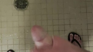 Jerking Off in College Shower