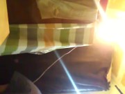 Milf taking a smoke and play break from painting 2/16