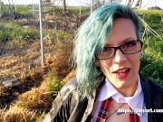 Trespasser would rather suck cock than talk to the police.  She doesn't care for the taste of cum. 7/16