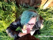 Trespasser would rather suck cock than talk to the police.  She doesn't care for the taste of cum. 9/16