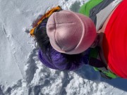 Public sex at ski resort with spectators (caught) ! We dont care - Tonny and Mia 14/16