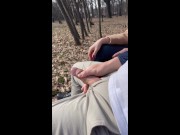 In the middle of central park I gave him handjob ! Do you think we were caught ? :D - Tonny and Mia 15/16