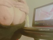 I look at my pictures and tease my boobs and nipples!  11/16